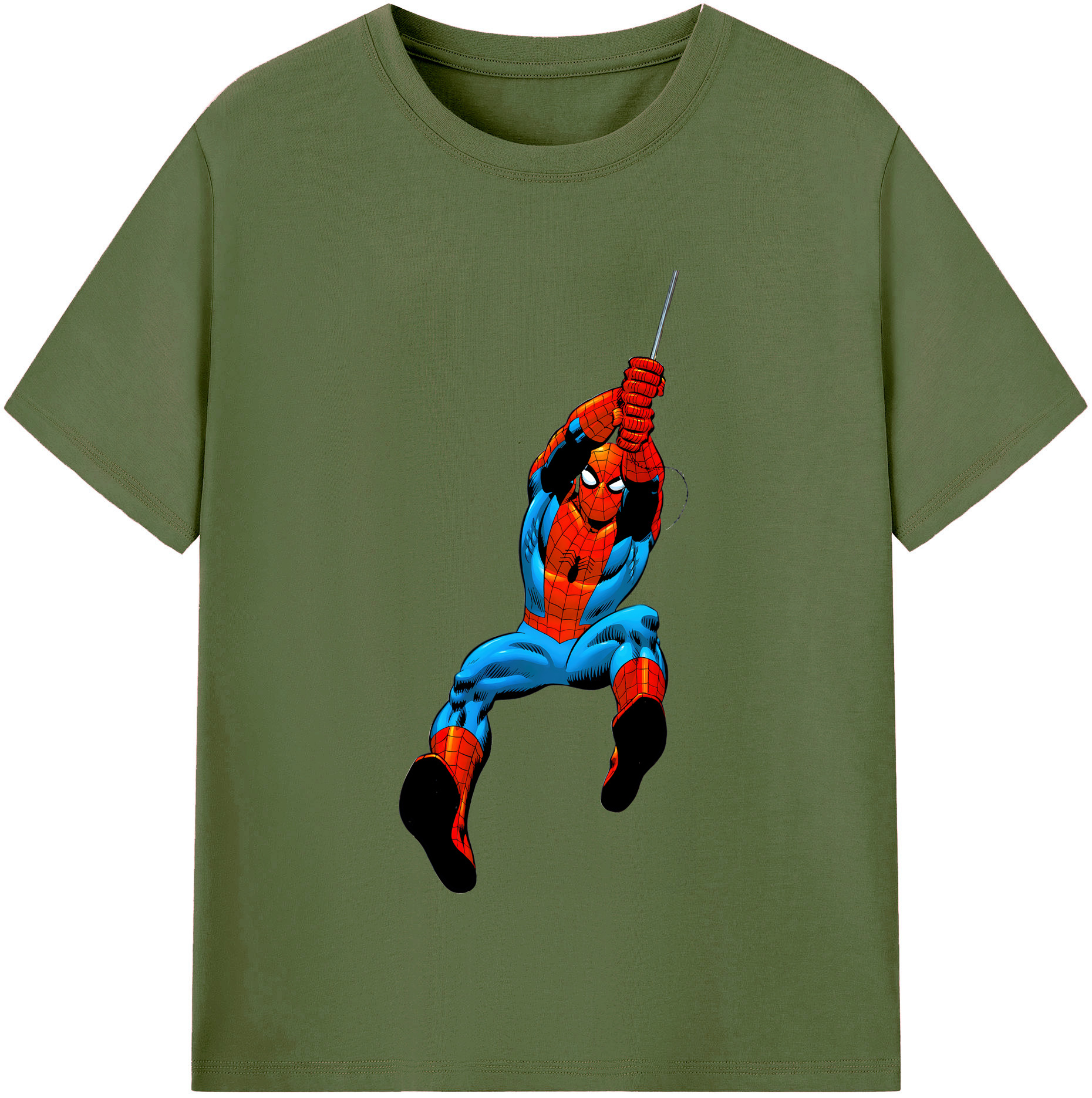 （画像用） Spider Man スパイダーマン 綿100％半袖Tシャツ（フロントプリント）